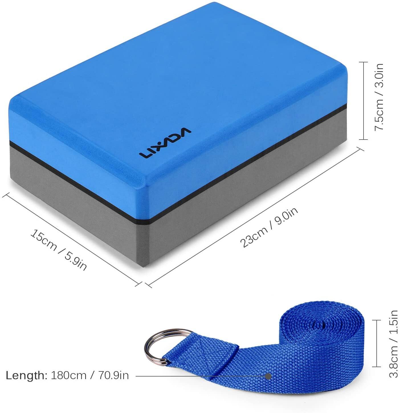 2-PC Lixada Yoga Blocks with Cotton Yoga Strap $7.99 + Free Shipping w/ Prime or $25+