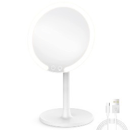 Easehold Rechargeable Lighted Makeup Mirror, Desk Vanity Mirror $19.79 + Free shipping w/ Prime or $25+