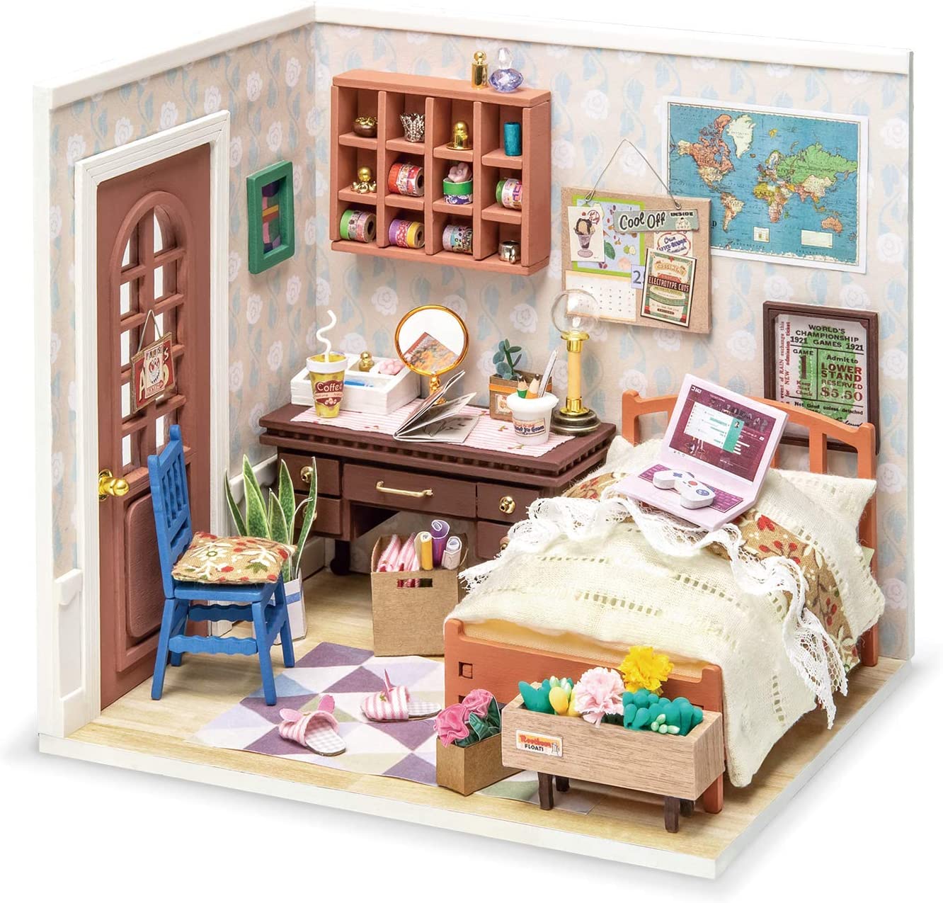 ROBOTIME Miniature Dollhouse DIY House Craft Kit (Various Styles) $12.90 + Free Shipping