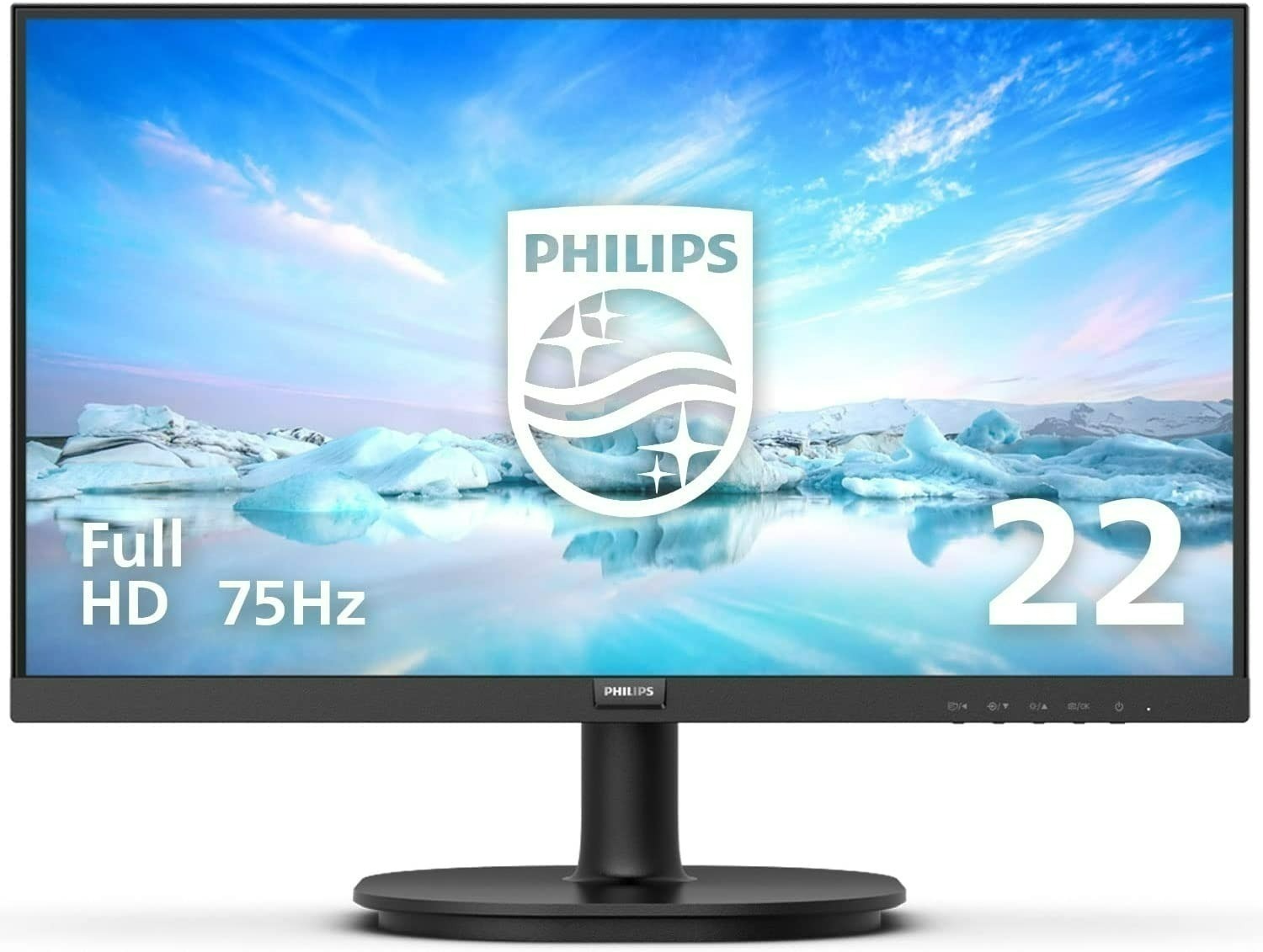 21.5" Philips 221V8LN 1920x1080 FHD 75Hz 4ms VA Computer Monitor