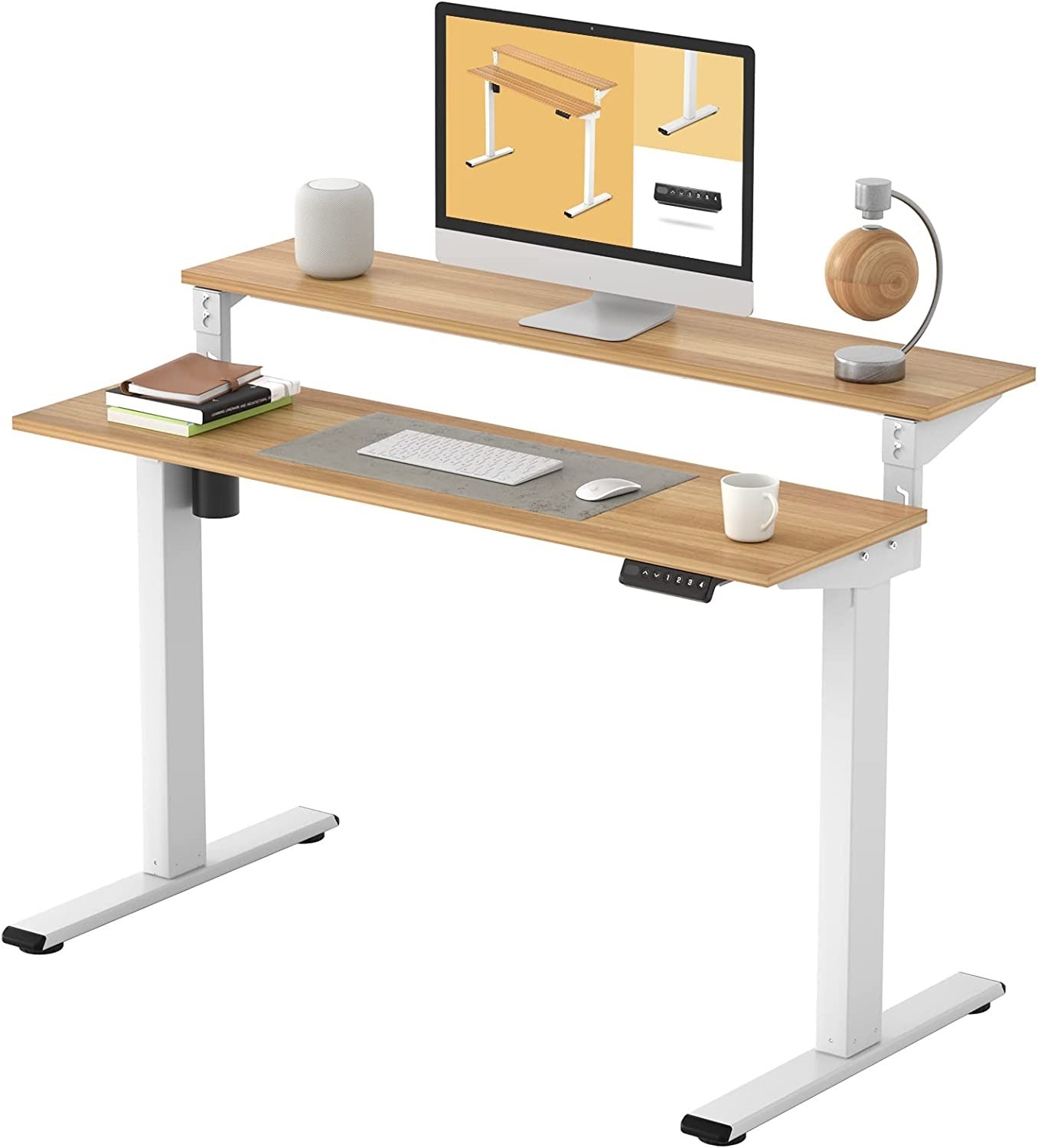 FLEXISPOT EF1 2-Tier Height Adjustable Electric Standing Desk (48" x 24") $138.80 + Free Shipping