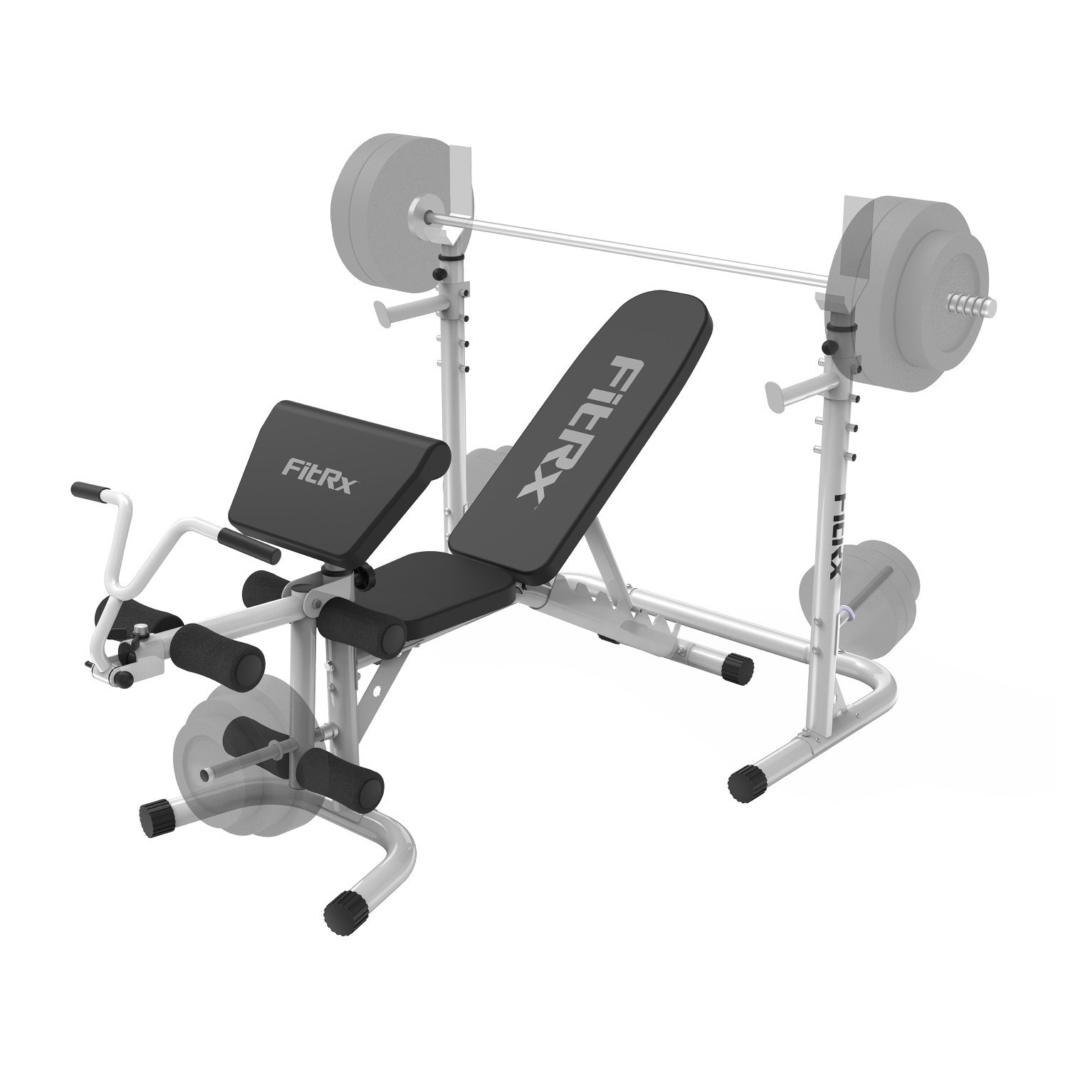 FitRx Adjustable Workout Bench and Squat Rack Kit