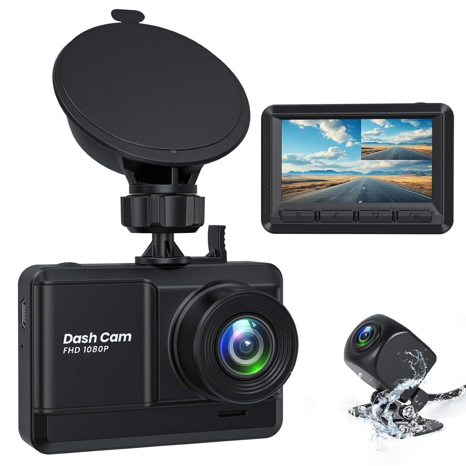 AVAPOW Dash Cam Front and Rear, Dash Cam 1080P Full HD w/ 2.45" IPS Screen, Night Vision, Loop Recording $32.99 + Free Shipping w/ $35+