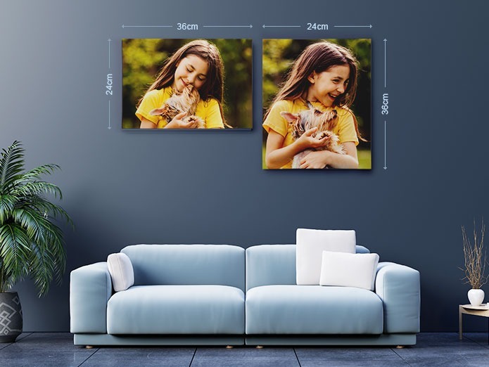 Canvas Champ Two 36"x24" or 24"x36" Custom Canvas Prints 26.99 + Free