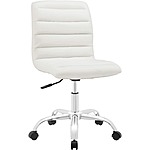 Modway Ripple Armless Mid Back Vinyl Office Chair (White) $40 + Free Shipping