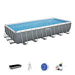 Bestway Power Steel 24' x 12' x 52&quot; Rectangular Above Ground Swimming Pool Set $1019.99 + Free Shipping