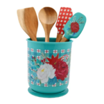 The Pioneer Woman Silicone and Wood Cooking Utensils and Crock Set, 5 Pieces, Wishful Winter $10.46 + Free S&amp;H w/ Walmart+ or $35+
