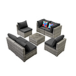Ainfox 7-PC Patio Sofa &amp; Coffee Table Set (Various Colors) $399.99 + Free Shipping