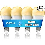 meross 4 Pack Smart WiFi LED Bulbs Compatible with Apple HomeKit Siri, Alexa, SmartThings (Voice Control) $39.99 + Free Shipping