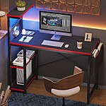 Bestier 44&quot; Computer Desk with LED Lights with 4 Tier Shelves $79.99 + Free Shipping at Walmart