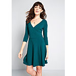 ModCloth Buy 1 Get 1 Free Dresses: Let's Keep It Short Mini Dress &amp; Under the Surplice Mini Dress $30 &amp; More + FS with $75+