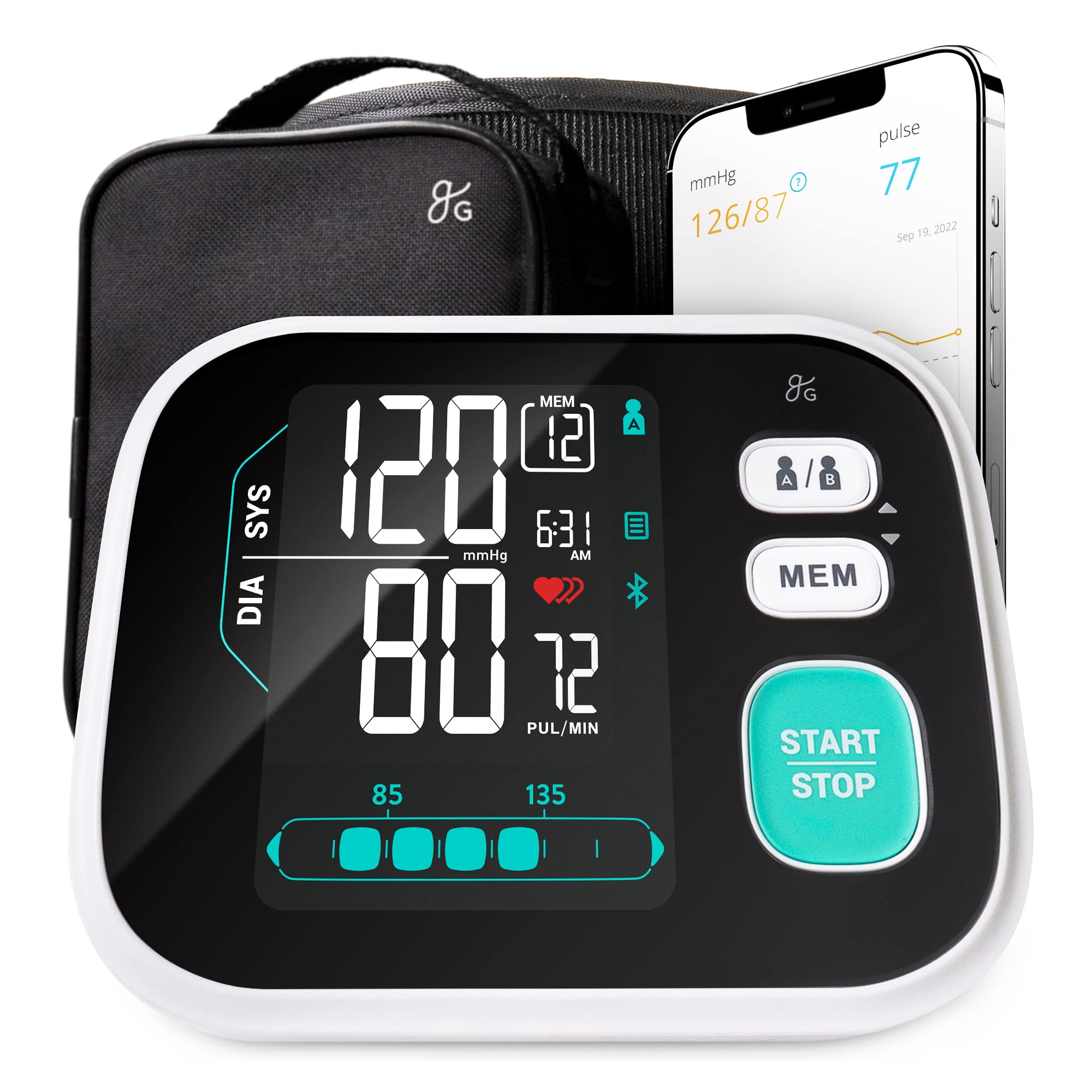 Greater Goods Premium Digital Bluetooth Blood Pressure Monitor Large Screen, Black $24.97 + Free Shipping w/ Prime or on $35+
