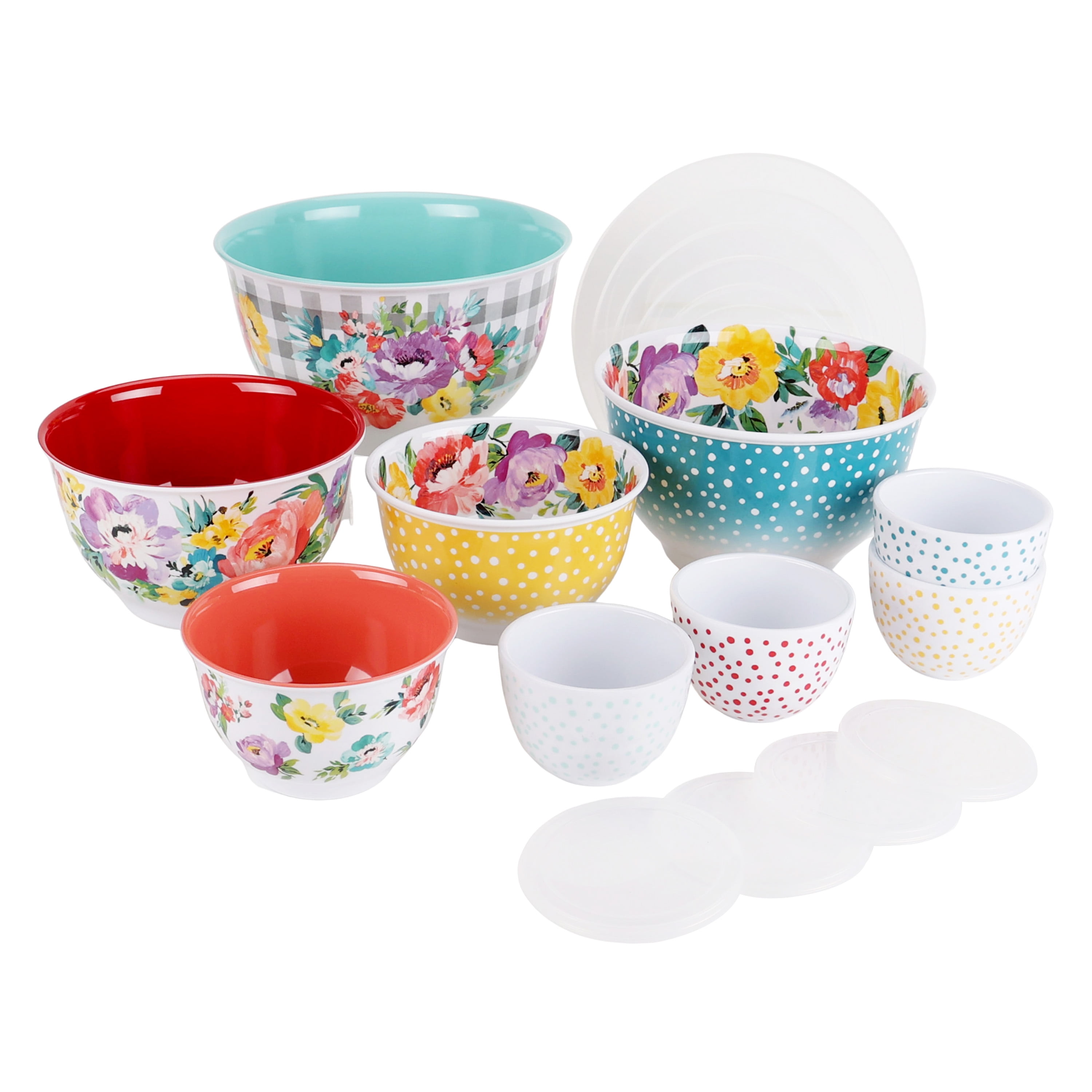18-PC Set The Pioneer Woman Mixing Bowl Set with Lids $14.72 + Free S&H w/ Walmart+ or $35+
