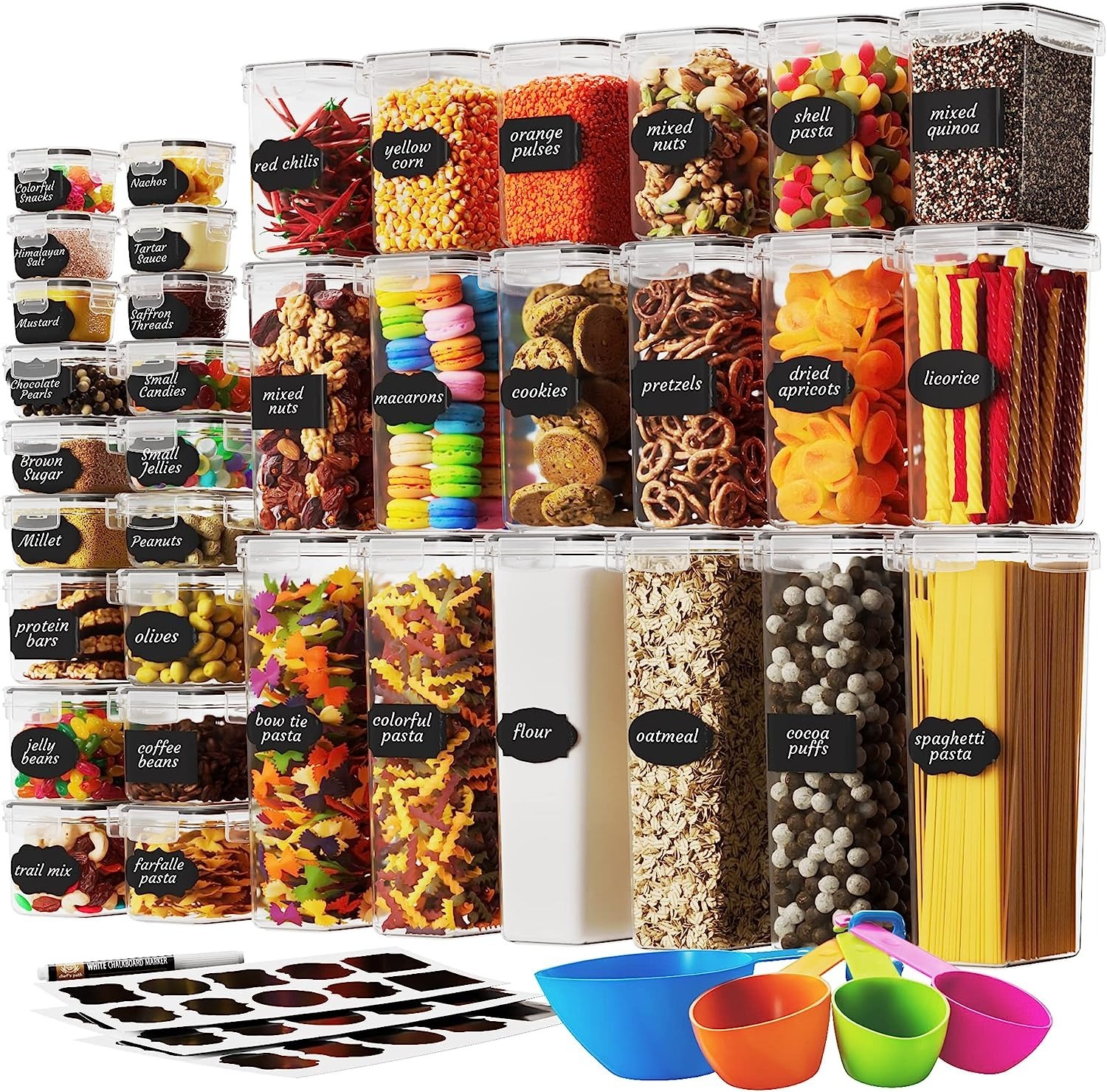 Chef's Path 36-Pack Variety Airtight Food Storage Container Set with Lids $39.19 + Free Shipping