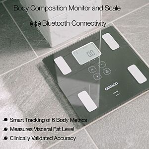Omron BCM-500 Bluetooth Body Composition Monitor and Scale - Black for sale  online