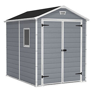 Keter 213413 Manor DD 6' X 8'  All Weather Outdoor Tool Storage Shed, Grey $  832.49 + Free Shipping