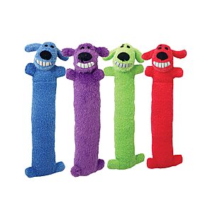 Multipet Loofa Dog 18" Plush Dog Toy, Colors May Vary (1 each)
