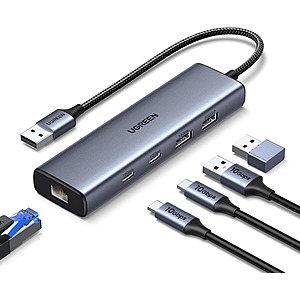 UGREEN USB 3.2 Hub Ethernet Adapter 10Gbps $16.79, AX1800 USB WiFi 6 Adapter $19.99 & More + Free Shipping w/ Prime