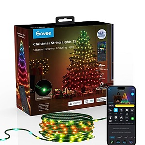 Govee 65.6ft Green Christmas String Lights $35 + Free Shipping