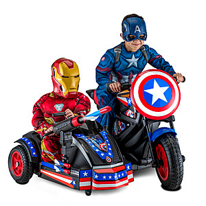 Kid Trax Marvel s Captain America Motorcycle w Sidecar Ride On