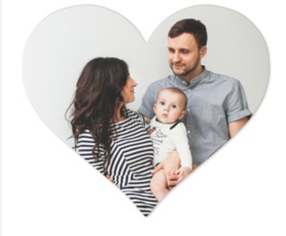Custom 3.5" × 4" Heart Shaped Photo Magnet $3.81 + Free store pickup at Walmart