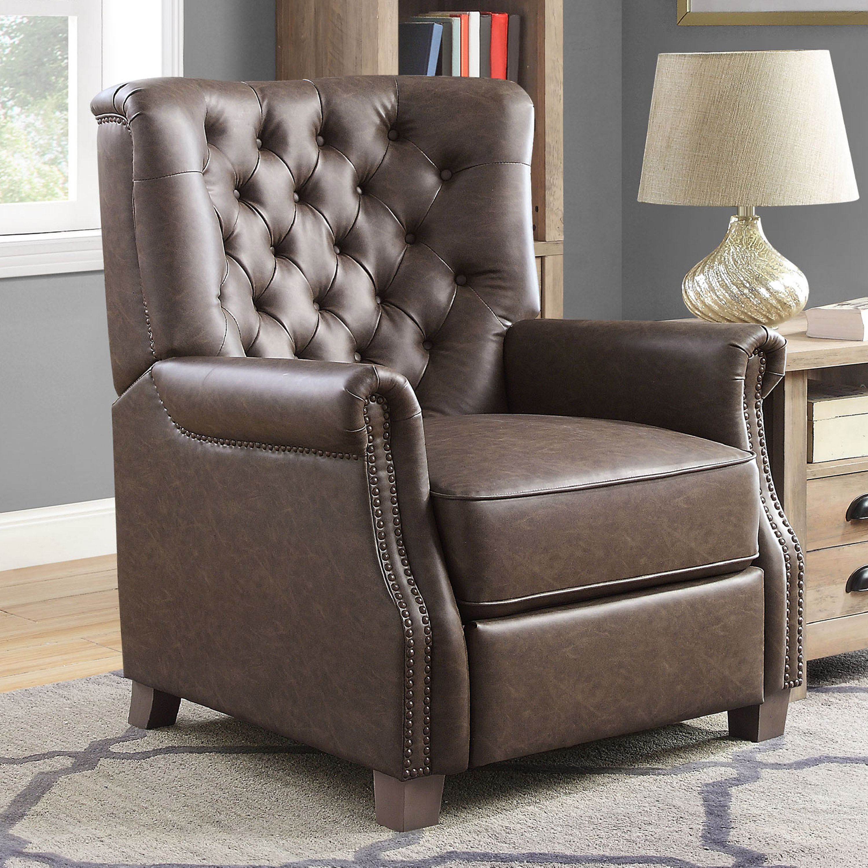 Better Homes and Garden Tufted Push Back Recliner (Brown Faux Leather) $151.51 + Free shipping
