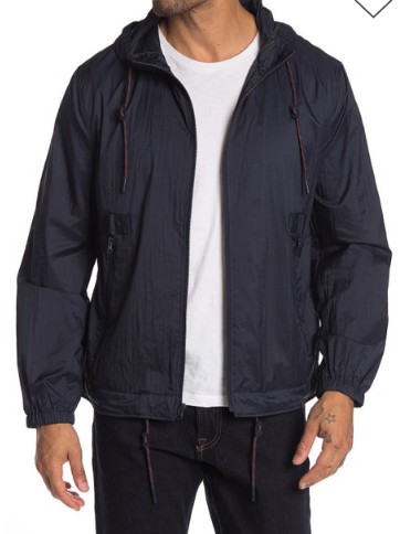 Andrew Marc Parachute Hooded Jacket (Navy) $24.49 + Free shipping on $89+
