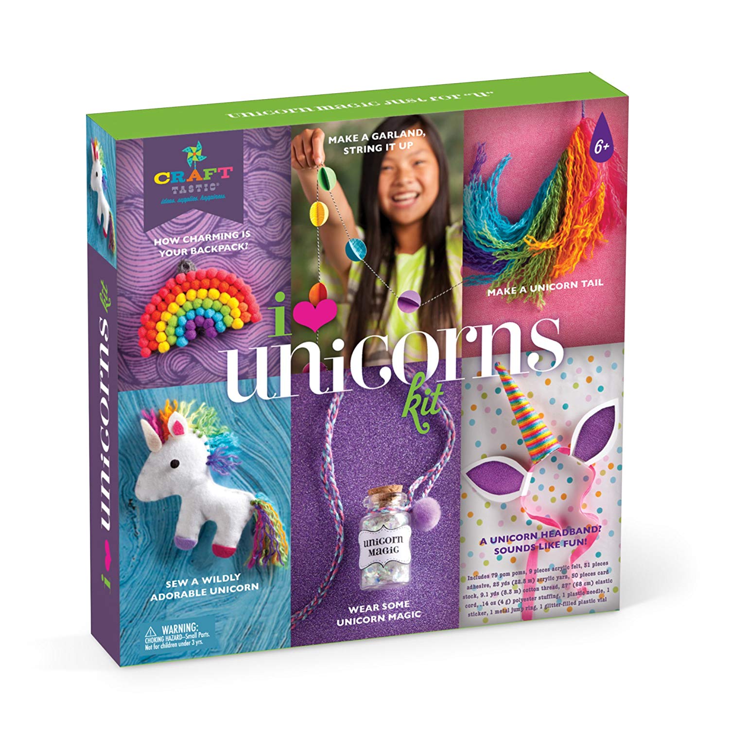 188-Pc Kids' Craft-tastic 'I Love Unicorns' Craft Kit w/ 6 Unicorn Themed Projects $9.88 + Free Shipping w/ Prime