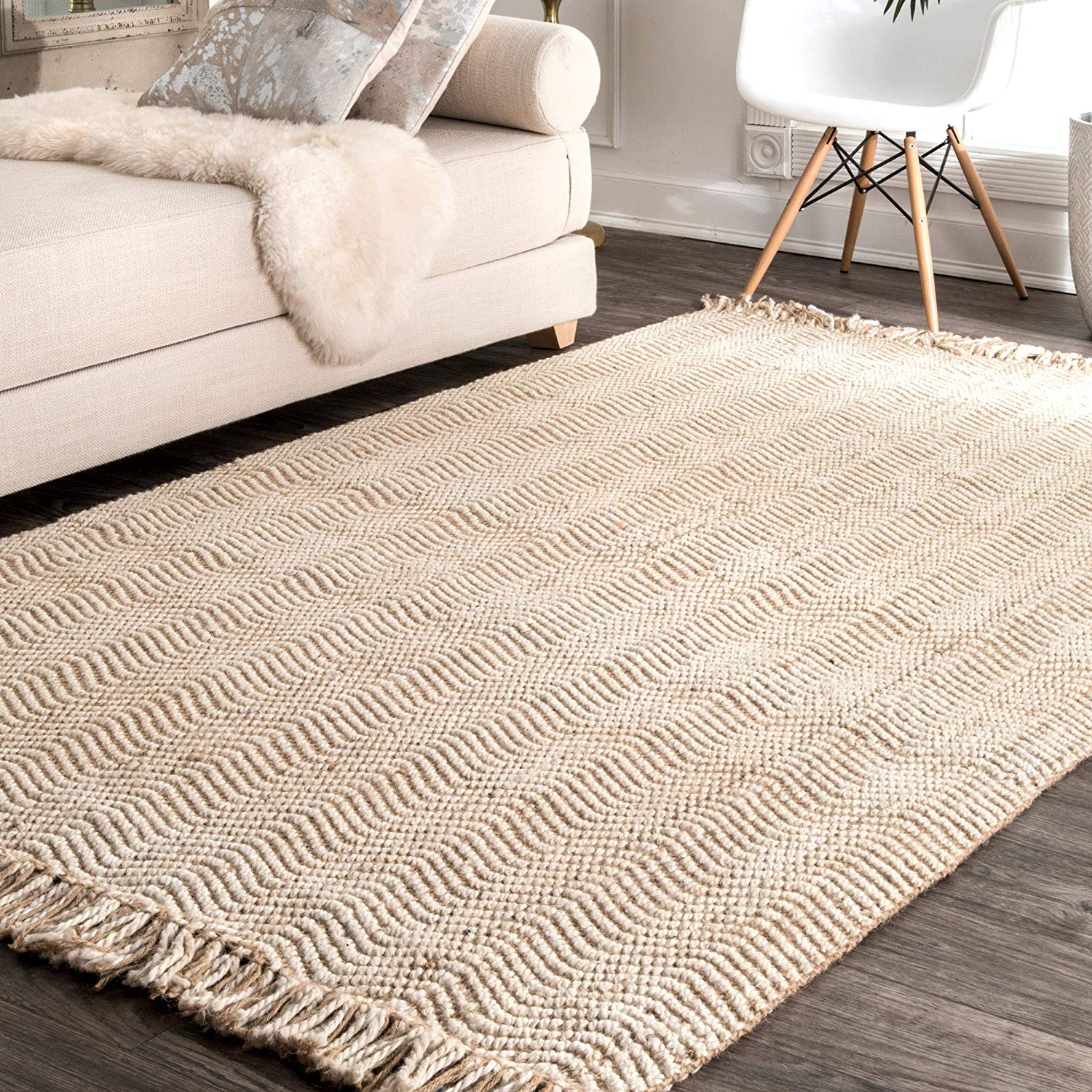 nuLOOM Wavy Chevron Jute Rug, 3' x 5' (Natural) $25.25 + Free shipping
