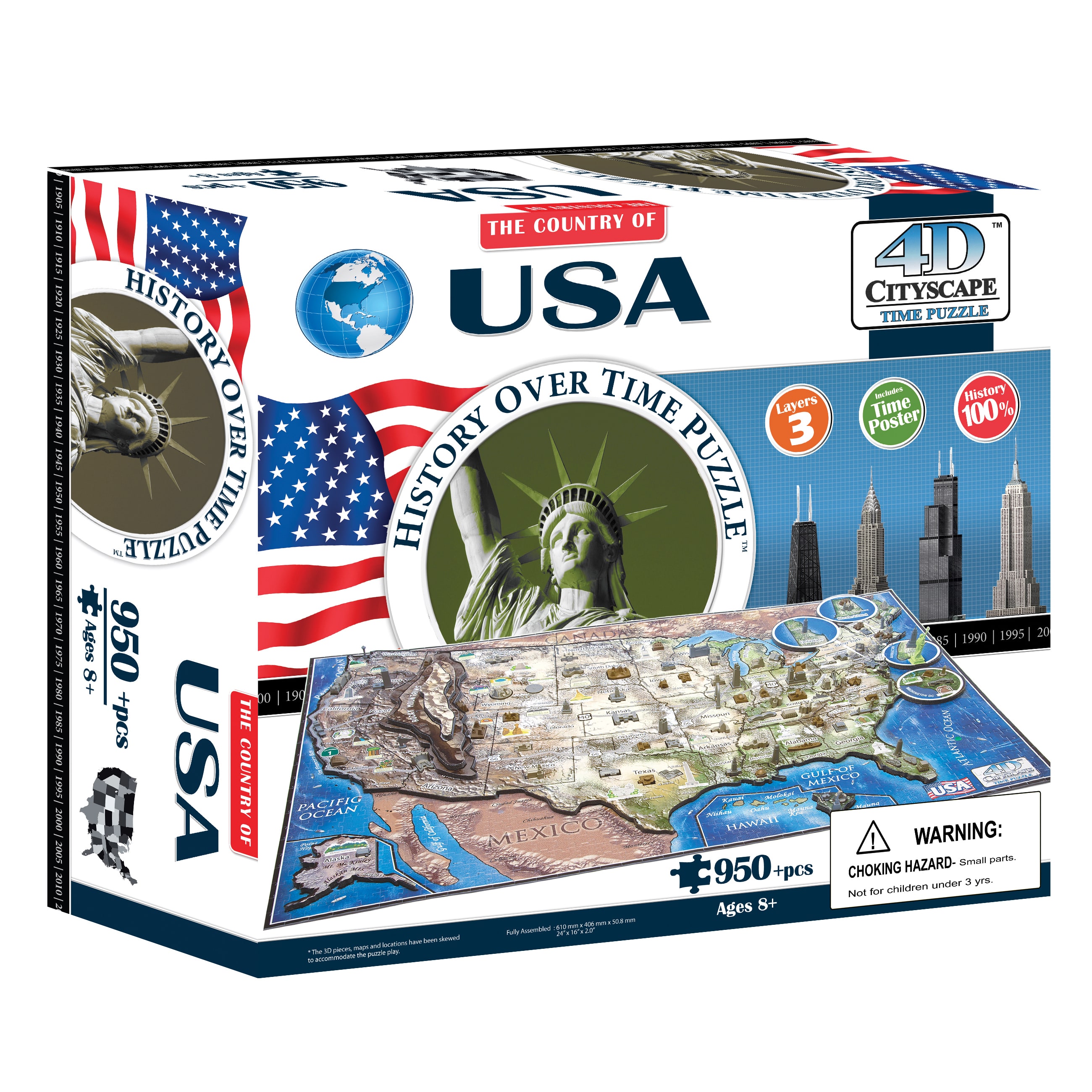 4D Cityscape 950-Piece USA History Time Puzzle $23 + Free shipping via Prime or w/ $25