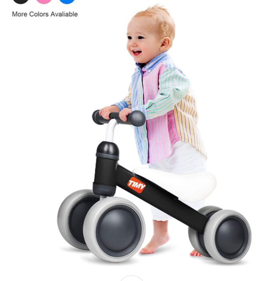 Timy Baby Balance Bike for Babies & Toddlers (Black) $43 + Free shipping