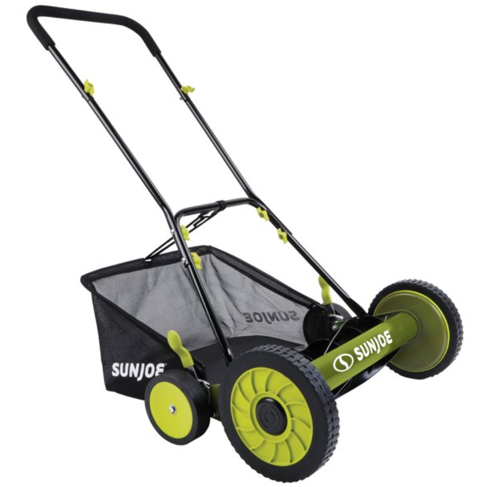 18 Sun Joe Manual Reel Mower With Clippings Catcher 75 Free
