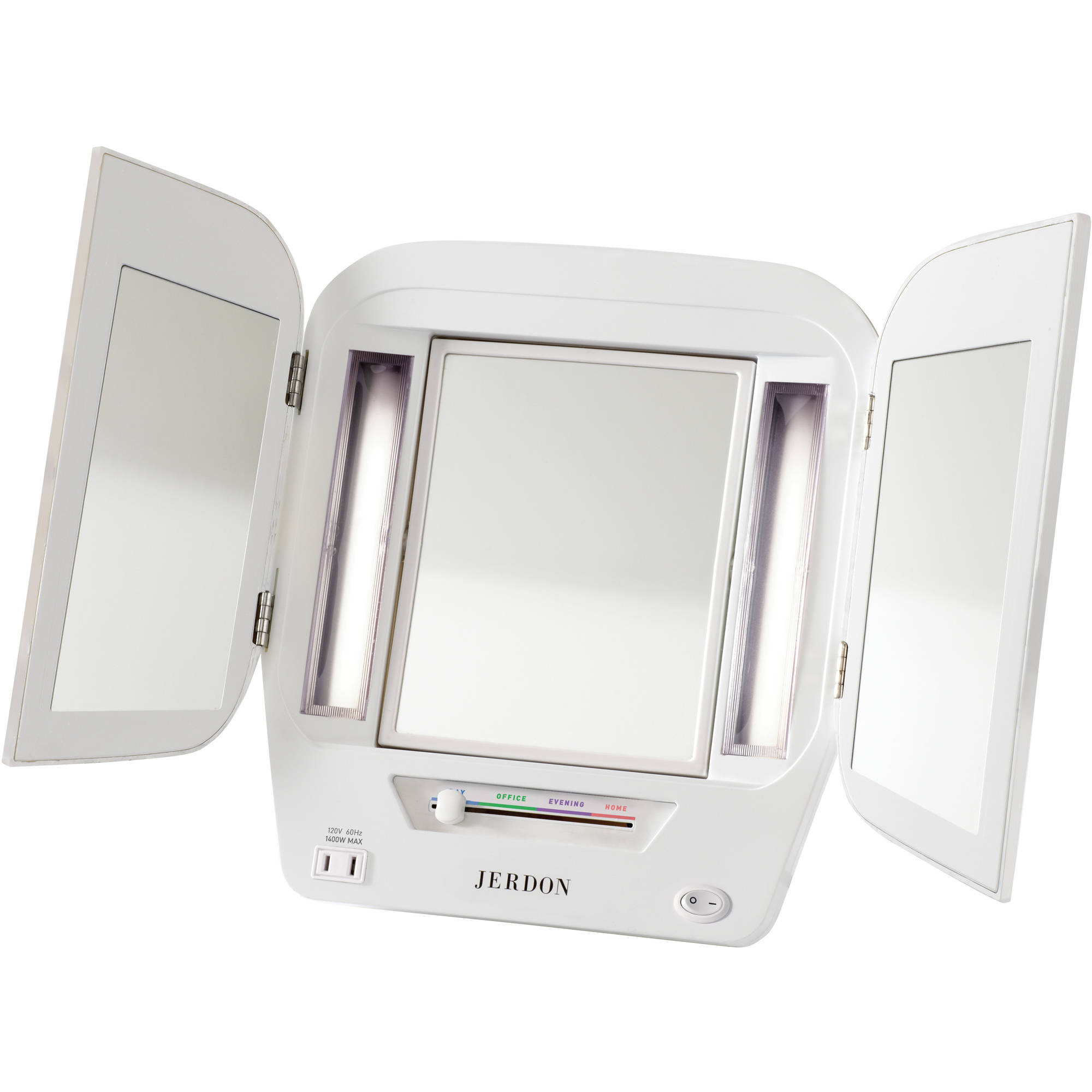 Jerdon Lighted Makeup Mirror with 5x Magnification (White) $26.42 + Free shipping w/ Prime