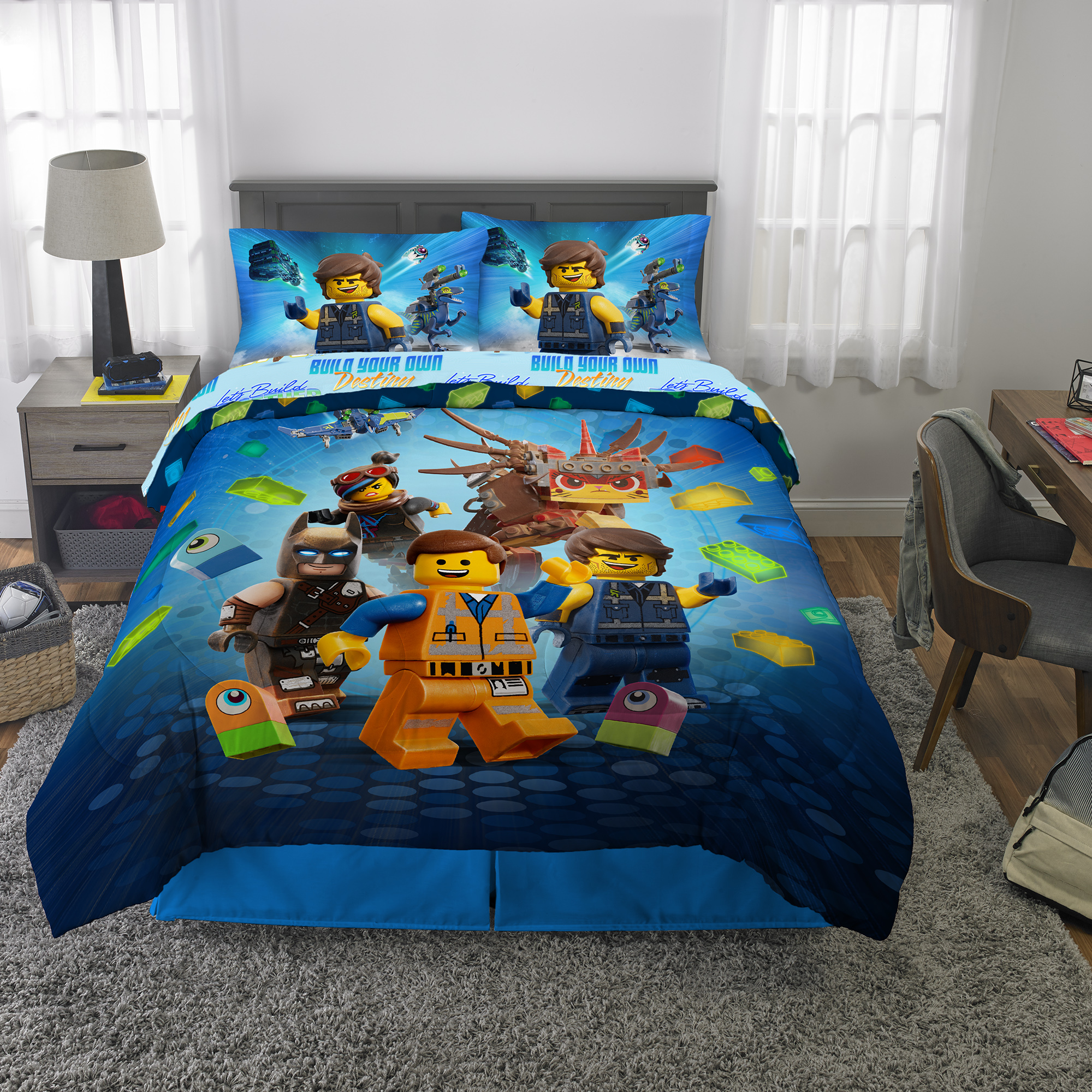 5-Pc Lego Movie 2 Bed-in-a-Bag, Kids Bedding Bundle Set $45 + Free shipping