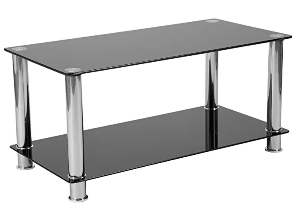 Flash Furniture Riverside Collection Black Glass Coffee Table 52 79 Free Shipping