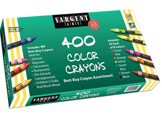 400-Count Sargent Art Crayon Class Pack $18.79 + Free shipping w/ Prime or $25+