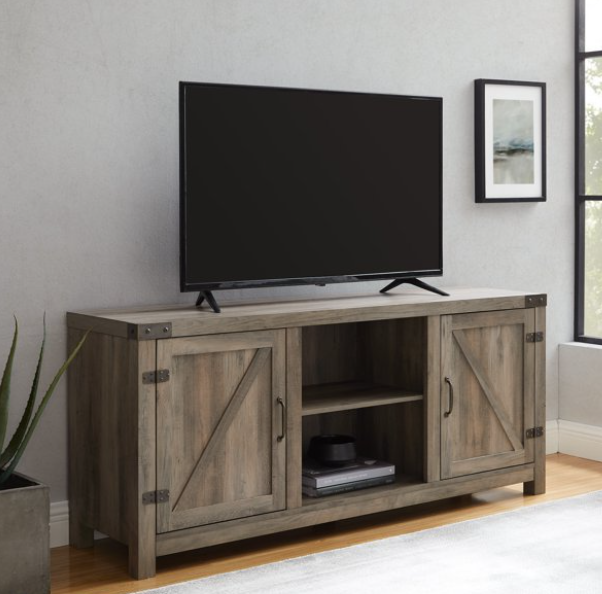Manor Park Farmhouse Barn Door TV Stand for TVs up to 65" $162 + Free shipping