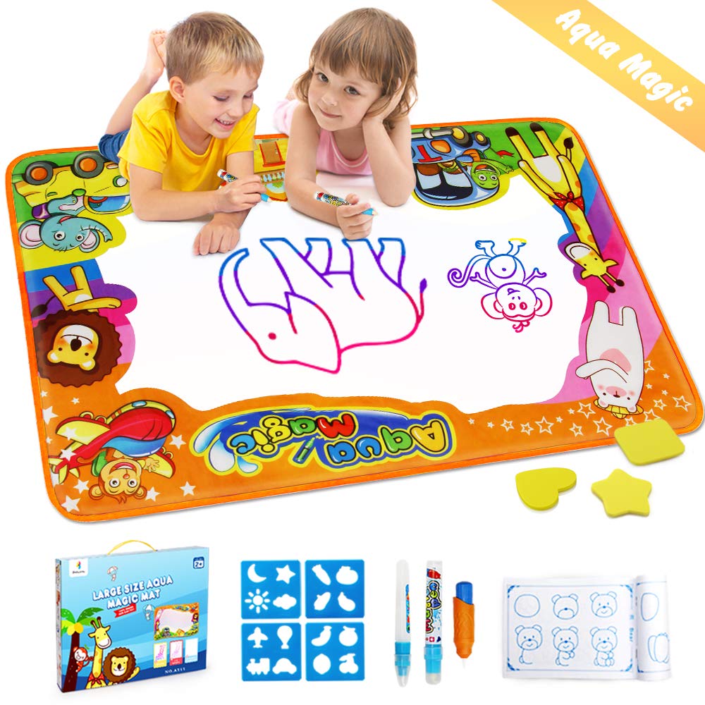Water Drawing Mat Aqua Magic Doodle Kids Toys Mess Free Coloring