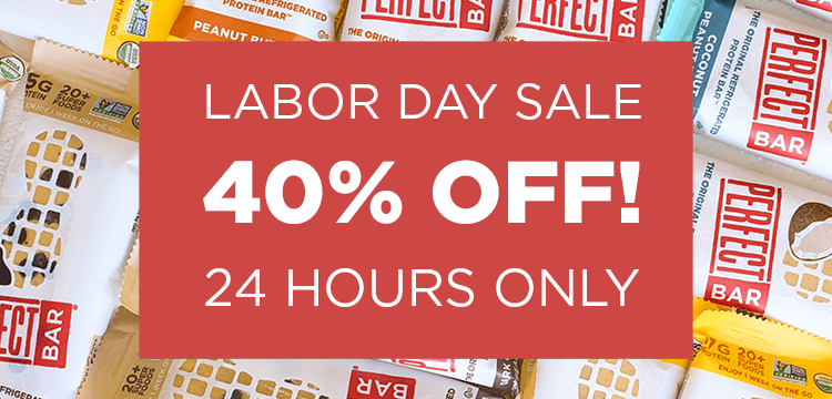 Perfect Snacks having a flash sale--40% of all products