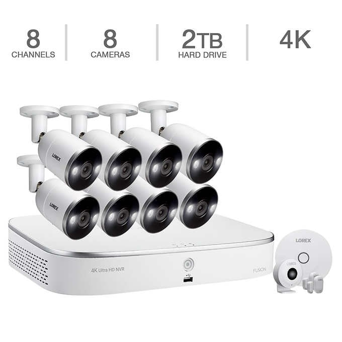 Lorex 4K UHD 8-channel Fusion NVR Security System with 8 Smart Deterrence 4K Cameras $649.99 (Starts Sep 2nd)