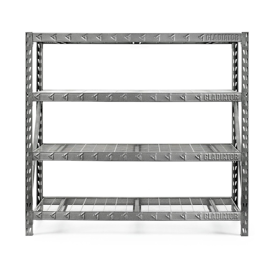 Live Now Lowes Gladiator 77 4 Shelf Welded Steel Rack 8000 Lb