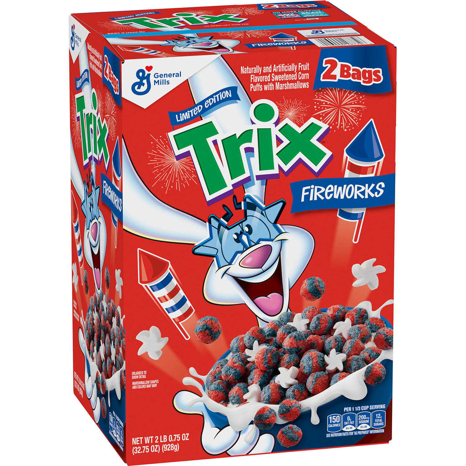 Sam's club Trix Fireworks cereal 2 bags $1.91 in club only ymmv