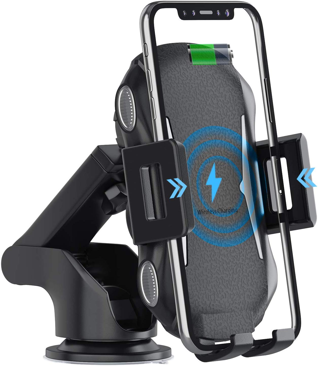 Delete: Torteco Wireless Charging Car Mount, 10W Qi Fast Car Charger Auto Clamping Car Phone Holder $7