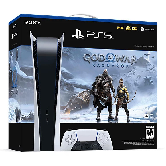 PlayStation 5 Digital Edition console God of War Ragnarok Bundle $459.99