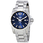 Longines Conquest Blue Dial Stainless Steel Men's 43mm Watch L37604966 - $615