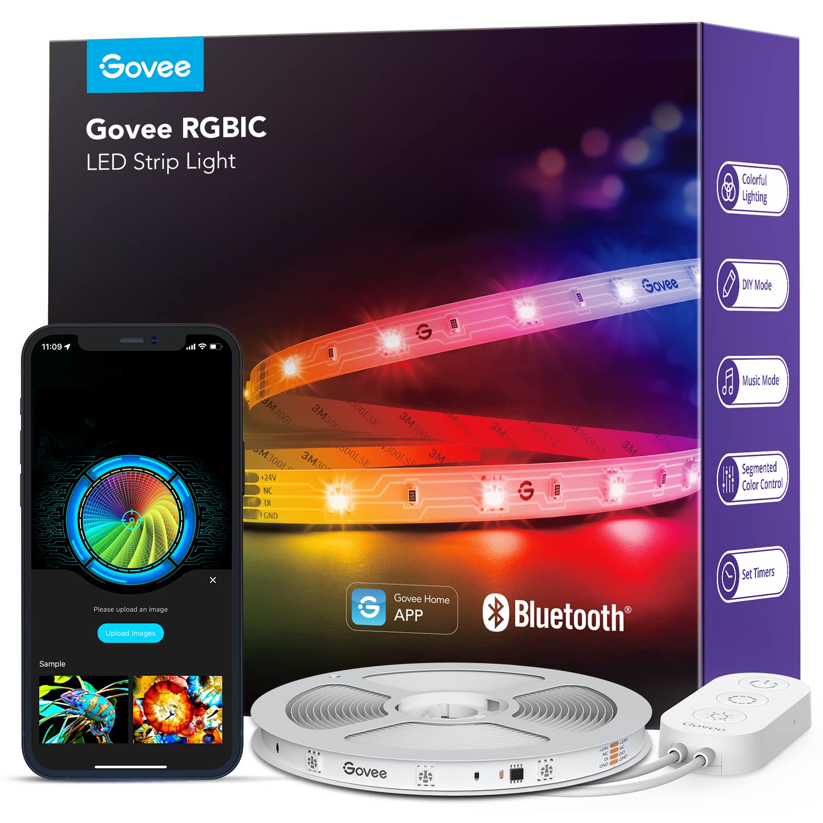 Govee RGBIC LED Strip Lights 16.4ft $9.99