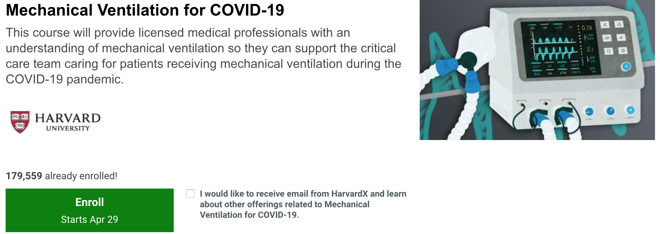 Edx Harvard Universtiy Offers A Free Course To Provide Licensed Non Icu Hospital Clinicians With An Understanding Of Mechani Lavahotdeals Com