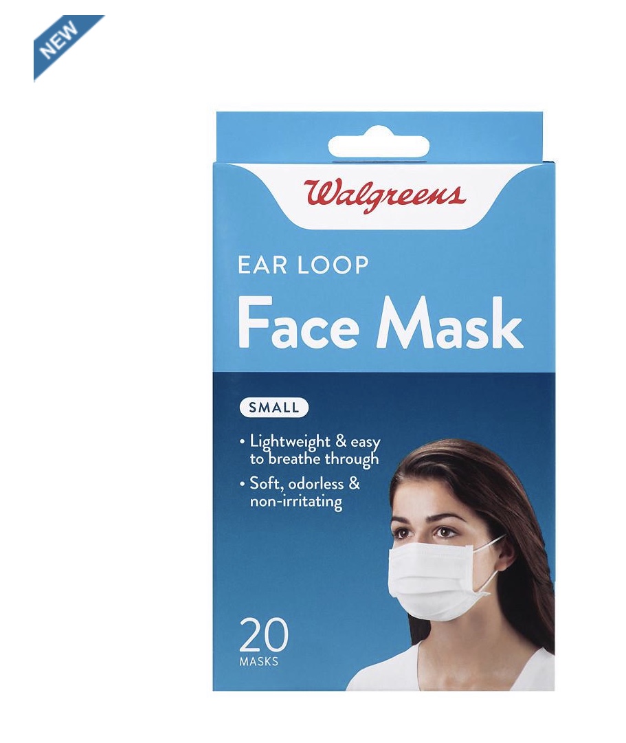 Walgreens Earloop Face Masks Small 20 ct ea $8.79