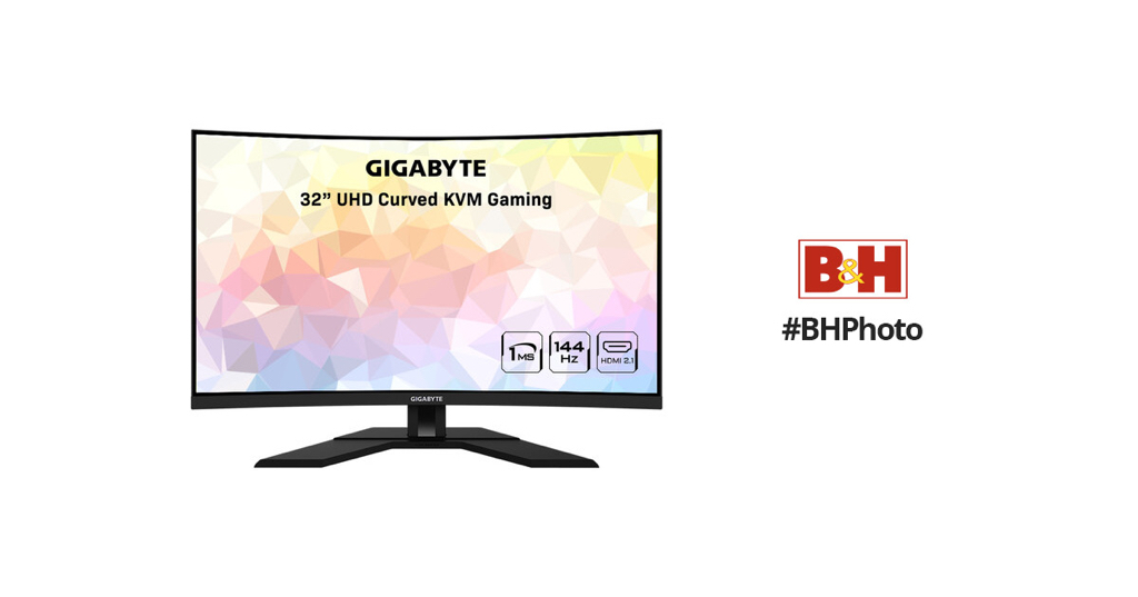Gigabyte M32UC 31.5" 4K HDR 144 Hz Curved Gaming Monitor - $630