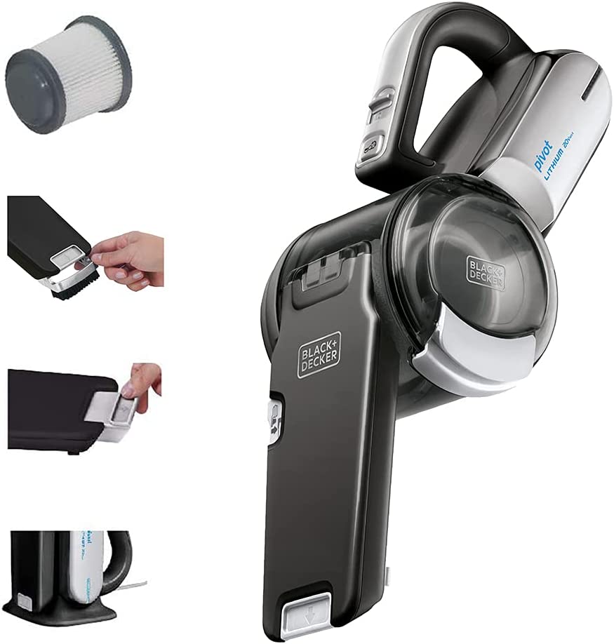 BLACK+DECKER 20V Max Handheld Vacuum, Cordless, Grey (BDH2000PL) $61.03